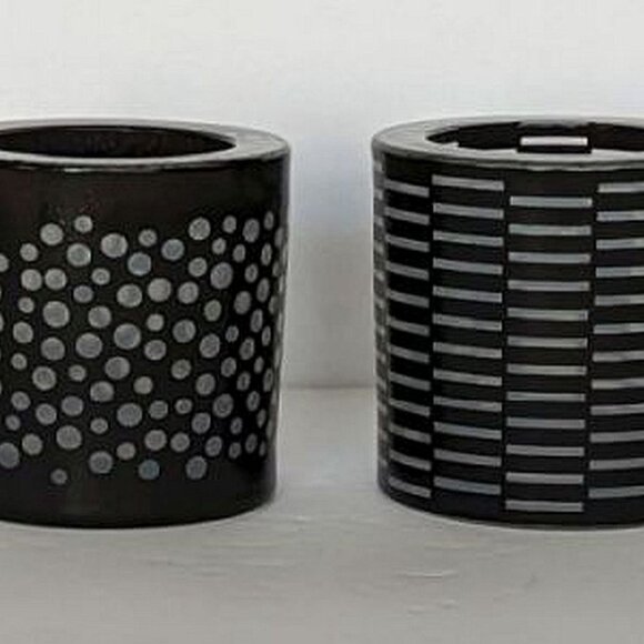 Discontinued PartyLite Black/Clear Votive Candle Holders Not Available on Site - Picture 1 of 4